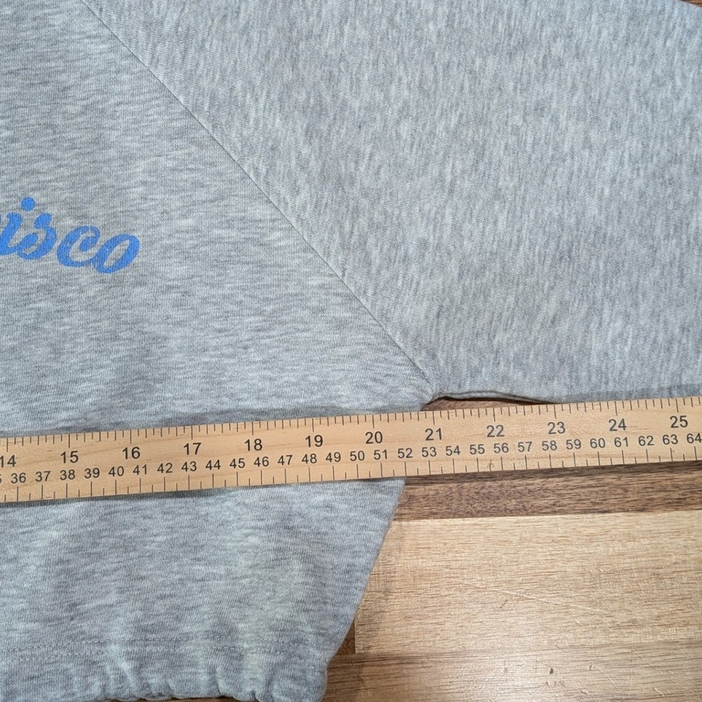 Bershka Womens Crop‎ Sweatshirt Small San Francisco Graphic Y2K Coastal Casual - Picture 5 of 9